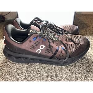 On Running On Cloudsurfer Running Shoes Men 13 Black Cobalt CloudTec Helion Mesh